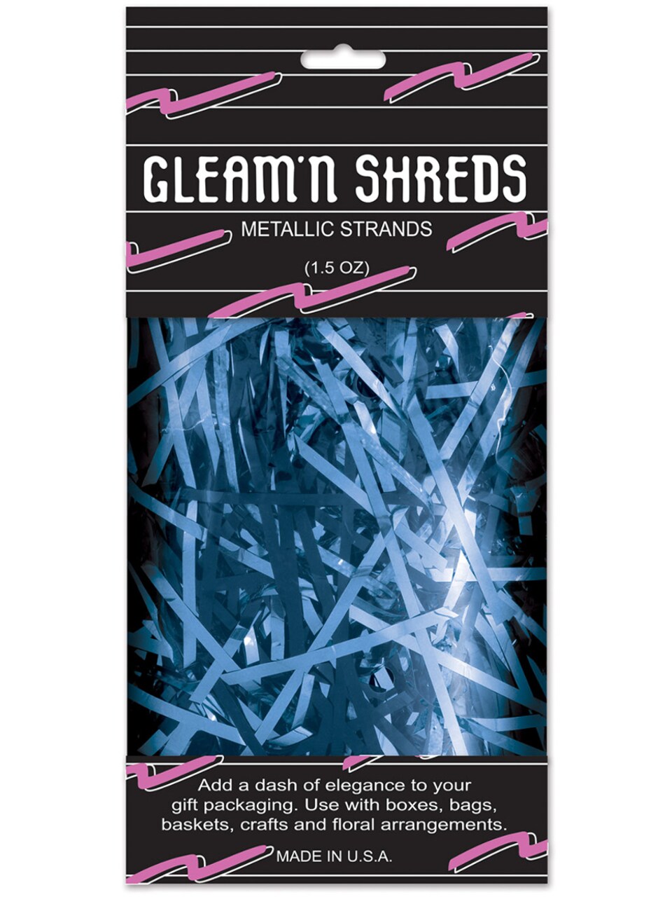 Packaged Metallic Blue Paper Strands Celebration Party Decoration